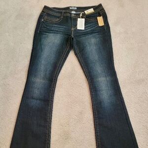 MUDD Women's Dark Blast Skinny Boot Jeans Blue Size 11